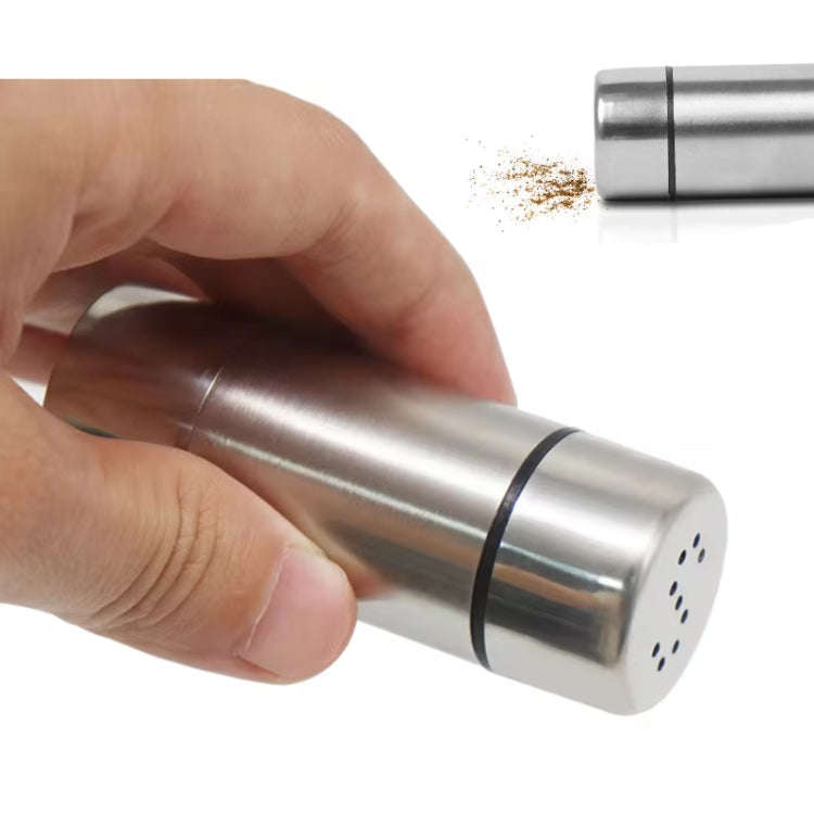 Stainless Steel Kitchen Spice Jar Outdoor BBQ Seasoning Bottle Pepper Sprinkle Jar(S-hole)