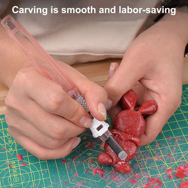 MYTEC 6 In 1 Carpenter Seal Carving Tools Alloy Bit Plastic Handle Carving Knife