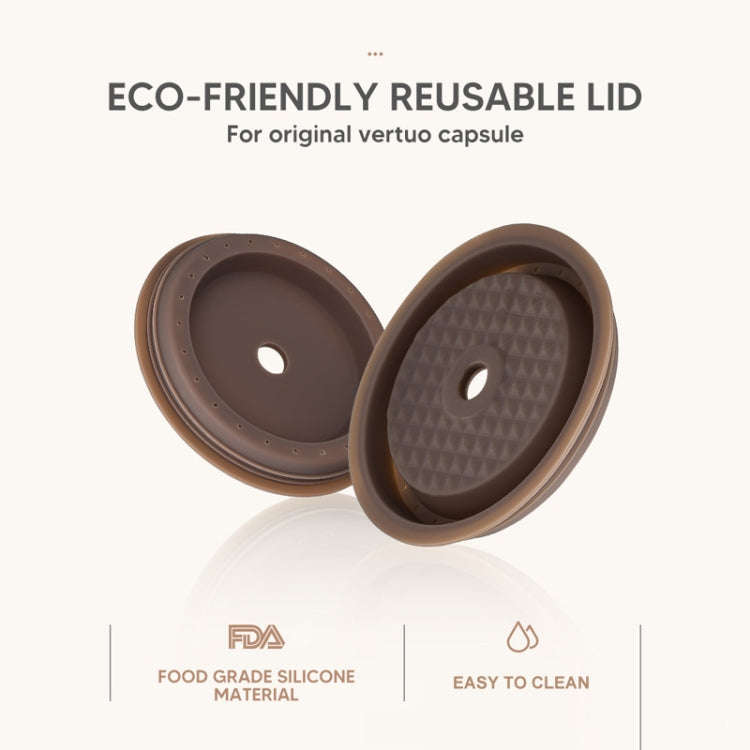 Compatible With Vertuoline Reusable Coffee Capsule Shell Silicone Cap(Coffee)