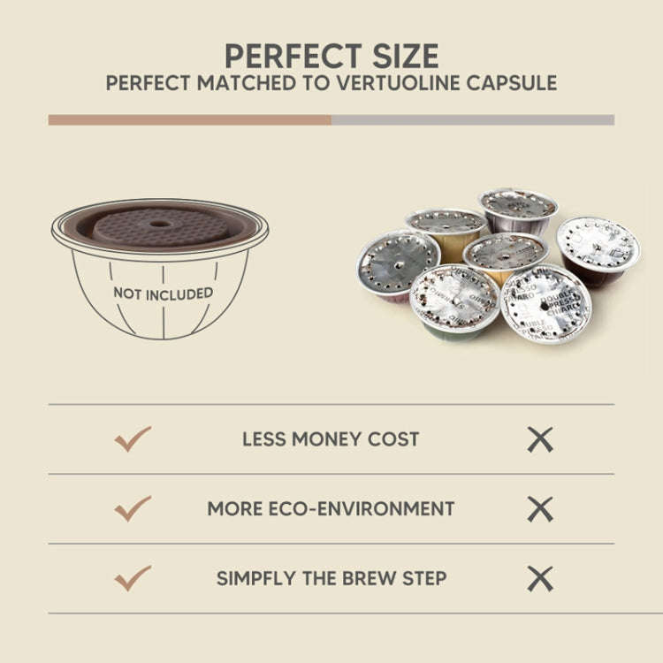 Compatible With Vertuoline Reusable Coffee Capsule Shell Silicone Cap(Coffee)
