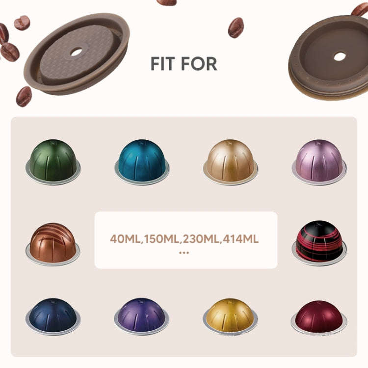 Compatible With Vertuoline Reusable Coffee Capsule Shell Silicone Cap(Coffee)