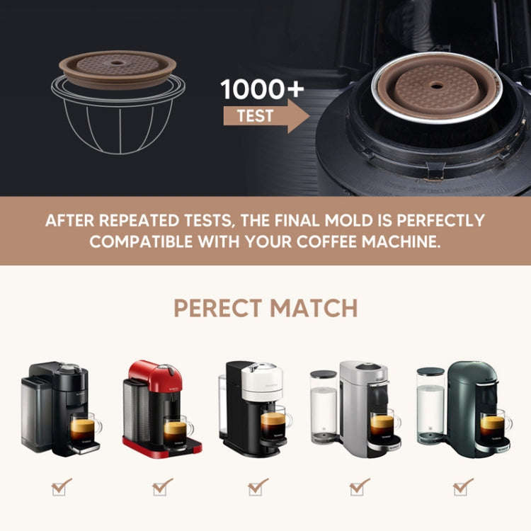 Compatible With Vertuoline Reusable Coffee Capsule Shell Silicone Cap(Coffee)