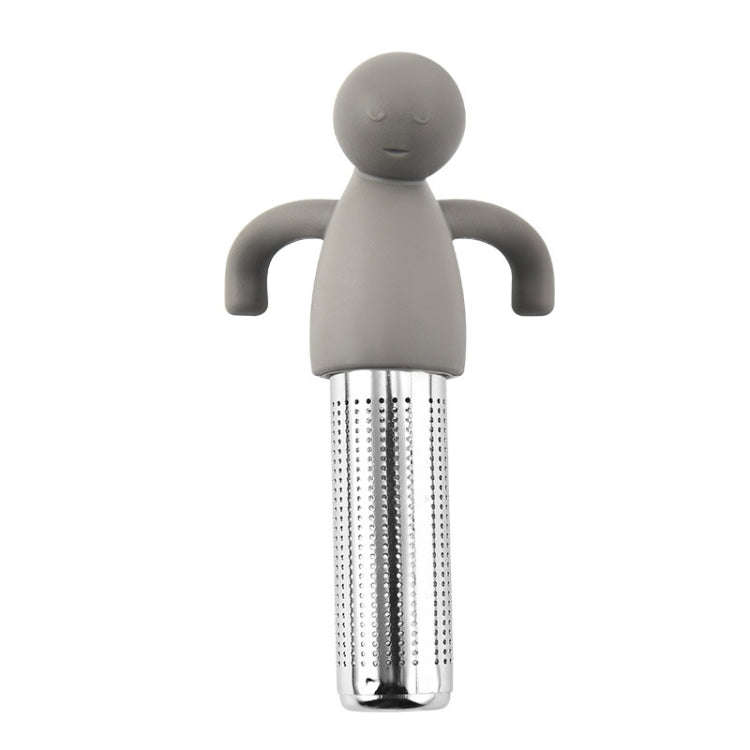 Man Shape Tea Filter Brewer 304 Stainless Steel Tea Strainer(Grey)