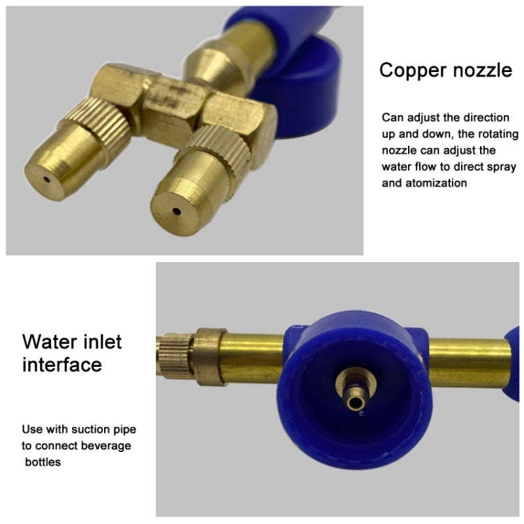 Double Head Reciprocating Push-Pull Sprayer Adjustable Garden Manual Sprayer for Most Bottles
