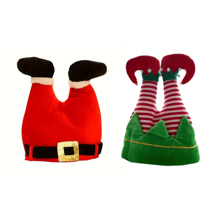 Christmas Ball Dress-Up Pants Leg Shape Hat Party Decoration Supplies(Striped)