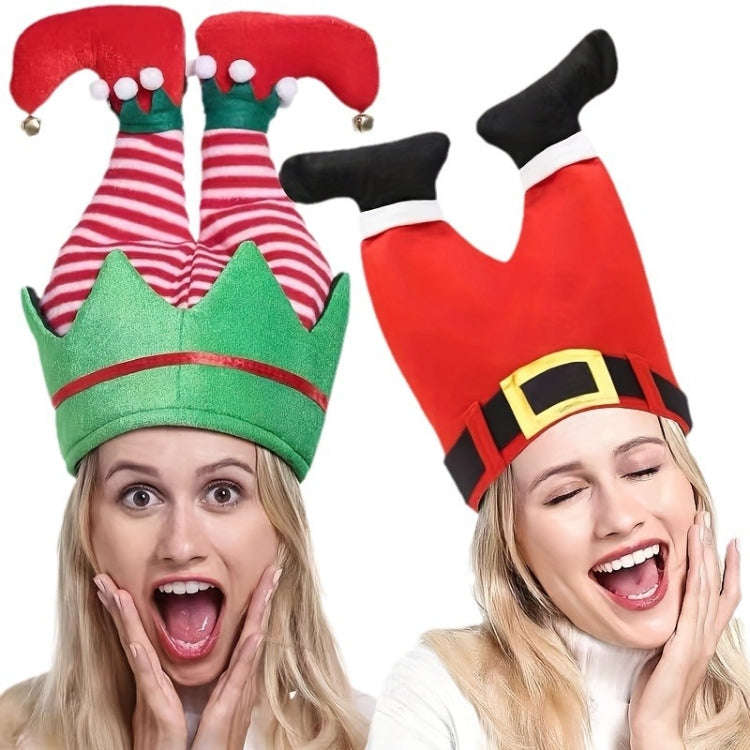 Christmas Ball Dress-Up Pants Leg Shape Hat Party Decoration Supplies(Striped)