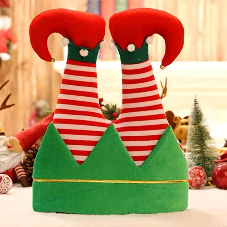 Christmas Ball Dress-Up Pants Leg Shape Hat Party Decoration Supplies(Striped)