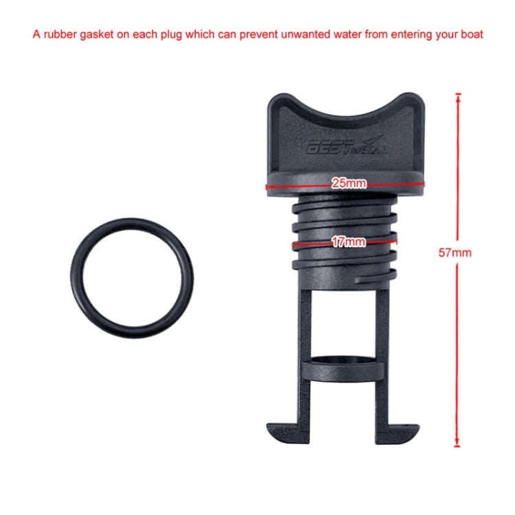 BSET MATEL 2pcs 17mm Nylon Marine Drain Plug Bilge Outlet Plug