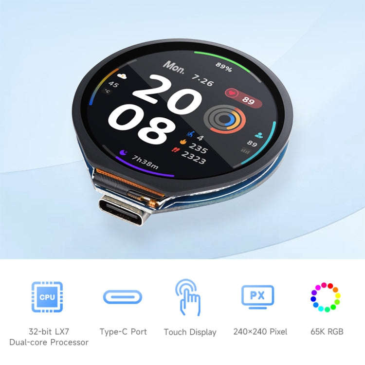 Waveshare 25098 ESP32-S3 1.28-Inch Round Touch LCD Development Board