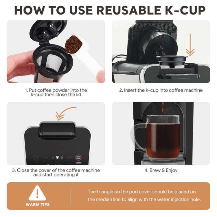For Ninja Dual Brew Coffee Machines Three Holes Coffee Capsule Filter, Model: UA2227