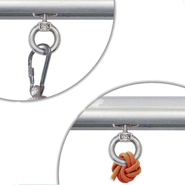 RV Sunshade 304 Stainless Steel Slide Rail Ring, Specifications: 2pcs M4 Ring + Cylinder + Silver...