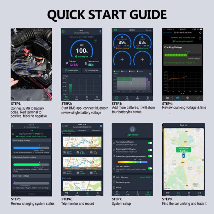 BM6 Car Battery Electricity Testing Instrument Locator