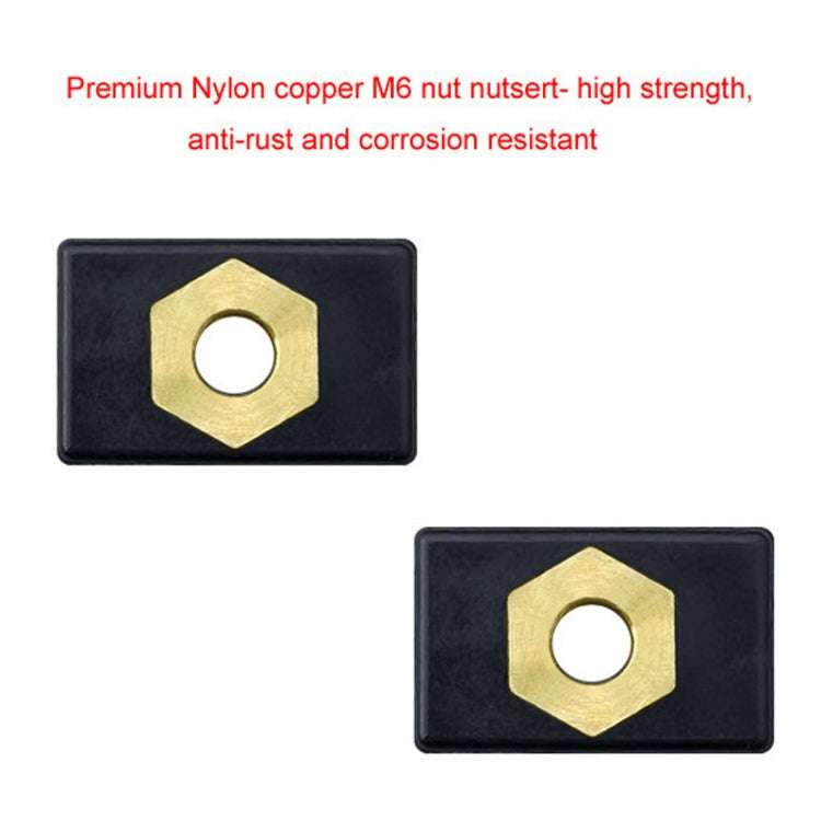 2pcs Kayak Canoe Copper Slide Nut Fishing Rod Holder Base