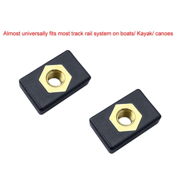 2pcs Kayak Canoe Copper Slide Nut Fishing Rod Holder Base