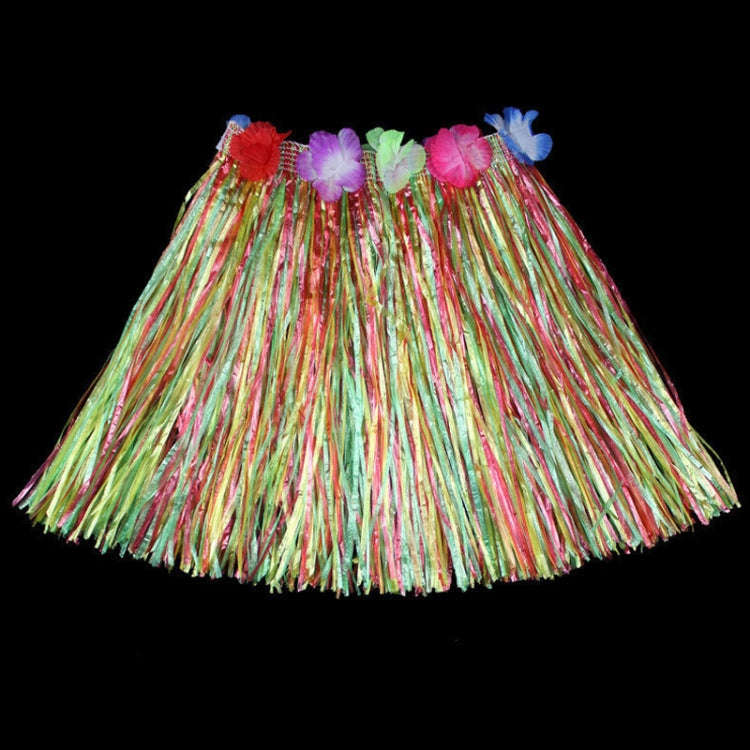 30cm Halloween Hula Show Costume Hawaii Party Decoration, Color: Grass Skirt Colorful