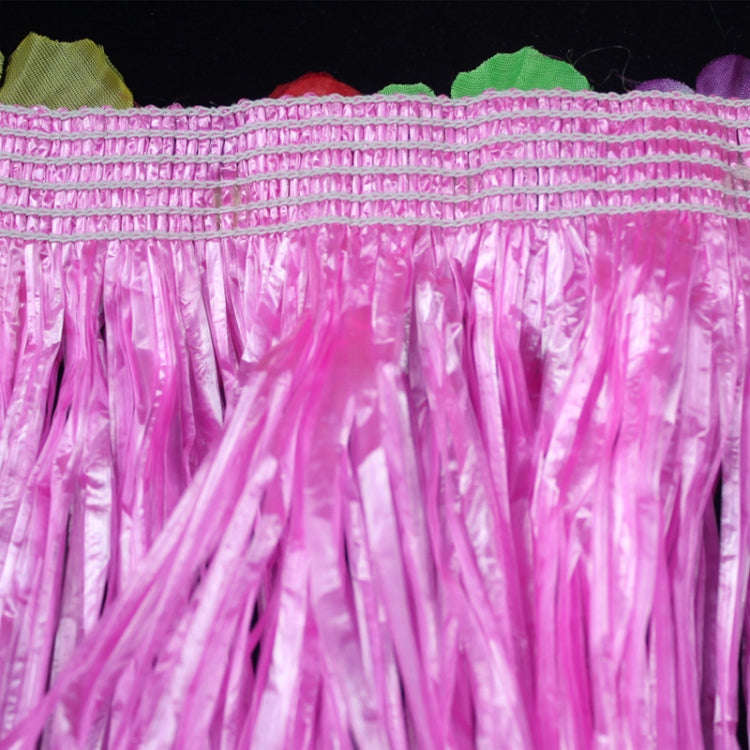 30cm Halloween Hula Show Costume Hawaii Party Decoration, Color: Grass Skirt+Garland Colorful