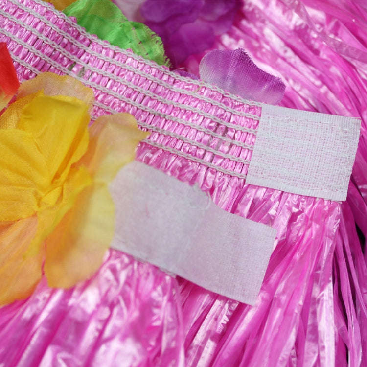 30cm Halloween Hula Show Costume Hawaii Party Decoration, Color: Grass Skirt+Garland Colorful