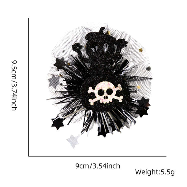 Halloween Hair Clips Hair Accessories Kids Party Dress Up Jewelry, Style: Skeleton Candy Bag