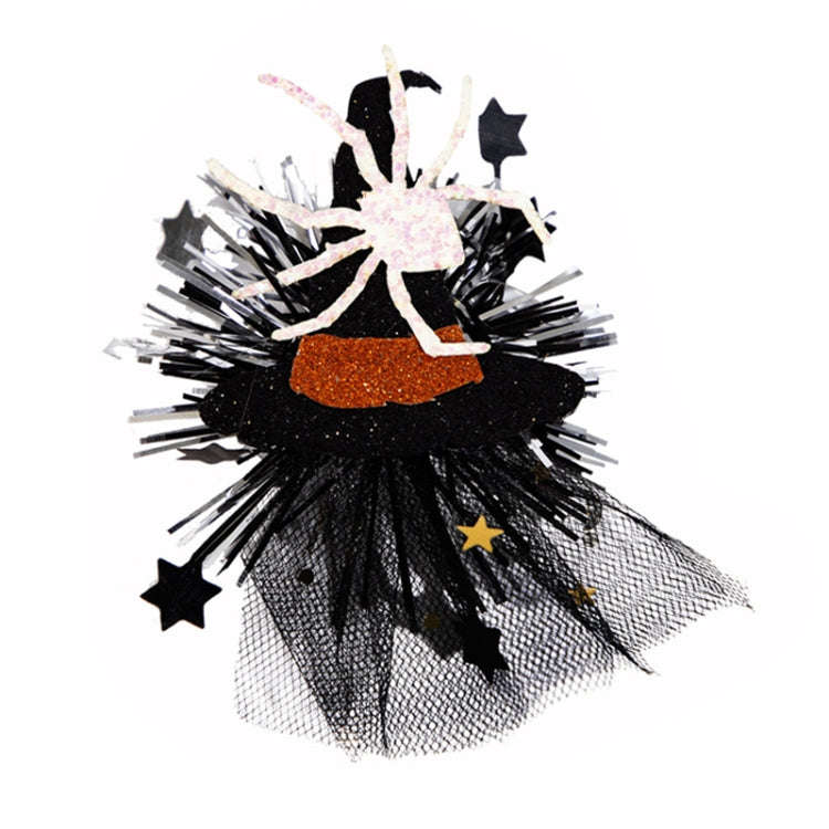 Halloween Hair Clips Hair Accessories Kids Party Dress Up Jewelry, Style: Spider Witch Hat