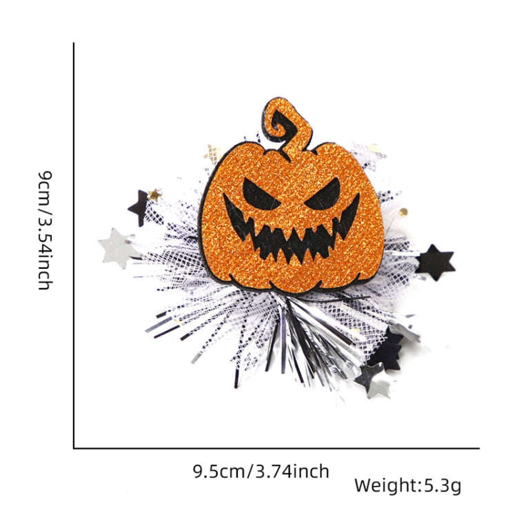 Halloween Hair Clips Hair Accessories Kids Party Dress Up Jewelry, Style: Yellow Pumpkin Demon