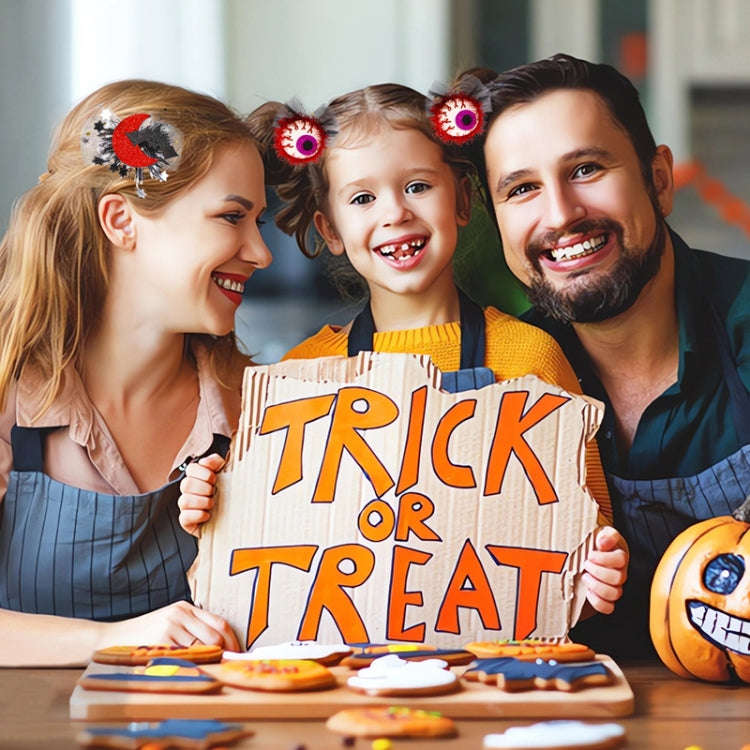 Halloween Hair Clips Hair Accessories Kids Party Dress Up Jewelry, Style: Yellow Pumpkin Demon