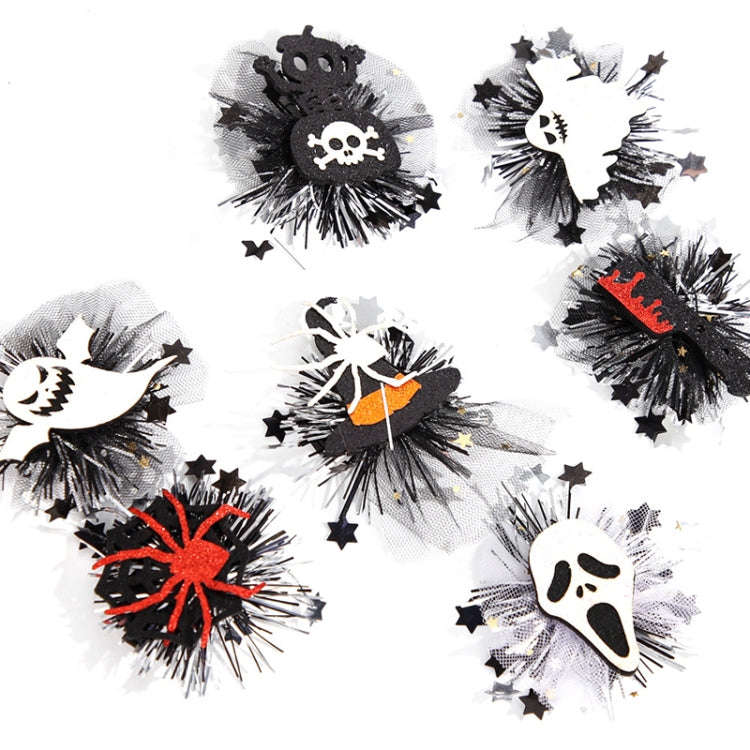 Halloween Hair Clips Hair Accessories Kids Party Dress Up Jewelry, Style: Skeleton Candy Bag