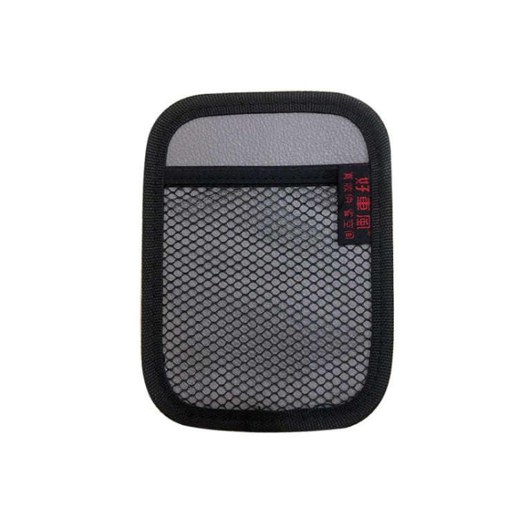Microfiber Leather Car Mobile Phone Sticky Storage Net Bag, Color: H007 Gray Small