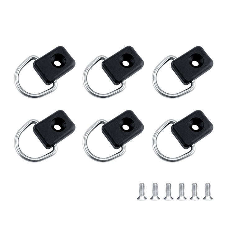 6pcs Fishing Kayak Backrest Elastic Rope Square D-ring Buckle