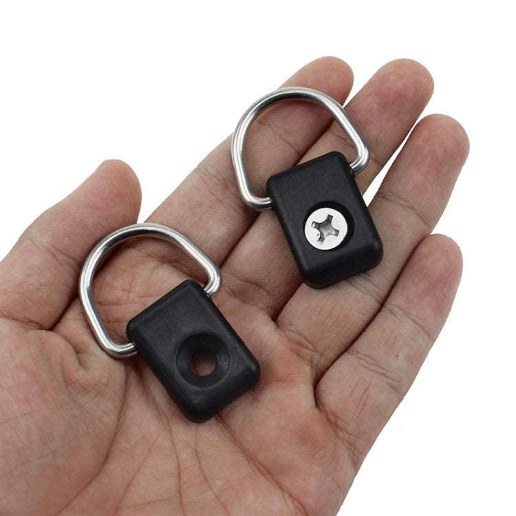 6pcs Fishing Kayak Backrest Elastic Rope Square D-ring Buckle