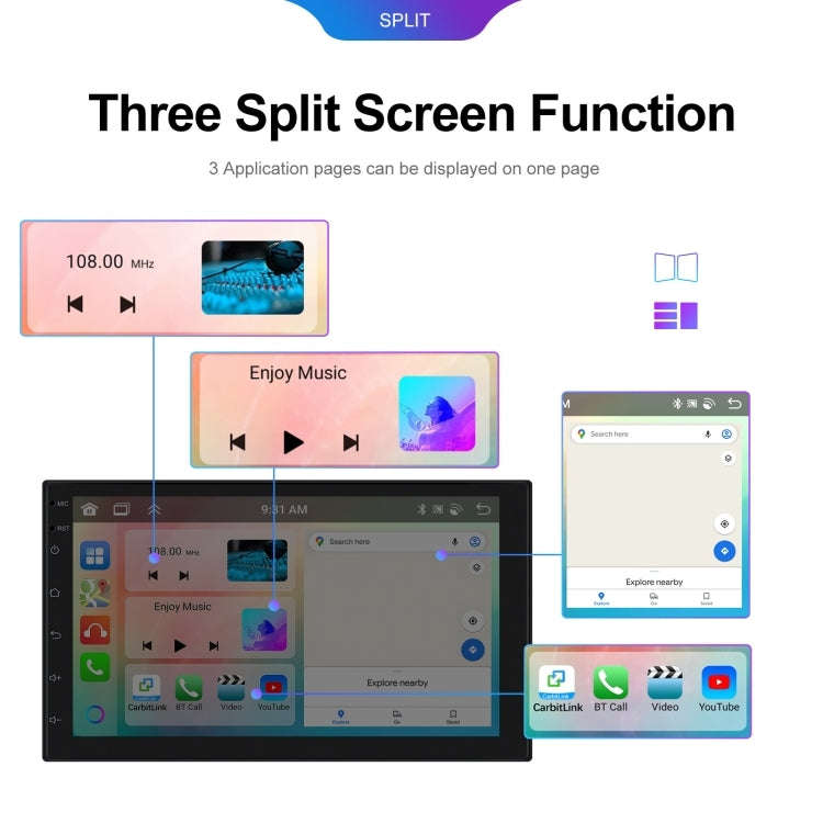 10.1inch Android 13.0 Dual Butt Universal Wireless Carplay Car Navigation Center Control All-In-O...