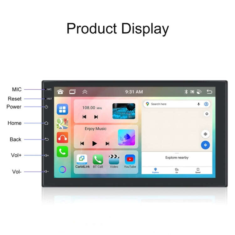 10.1inch Android 13.0 Dual Butt Universal Wireless Carplay Car Navigation Center Control All-In-O...