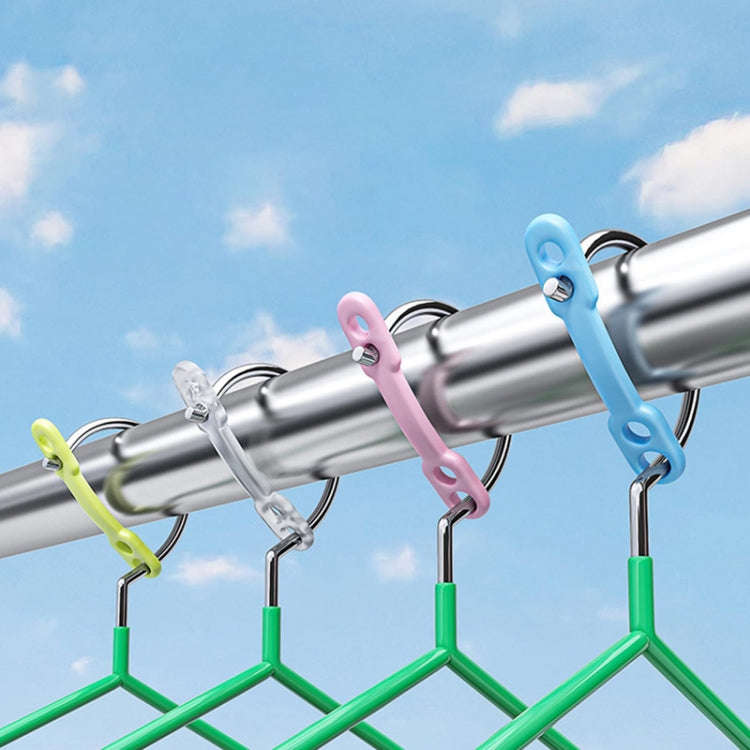 100pcs Clothes Drying Rack Windproof Hook Anti-slip Fixed Hook Buckle Silicone Strip(Colorful)