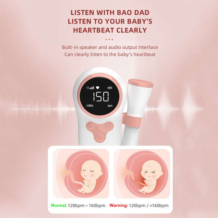 T505 IP5 Dustproof And Waterproof Pregnant Women Home Doppler Fetal Heart Rate Monitor(Grey)