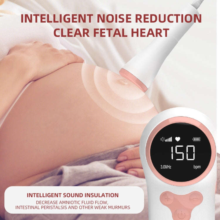 T505 IP5 Dustproof And Waterproof Pregnant Women Home Doppler Fetal Heart Rate Monitor(Pink)