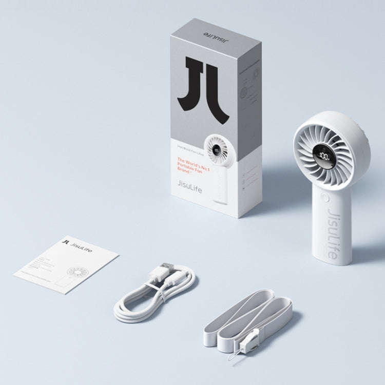JisuLife Life4 Handheld Portable Small Rechargeable Fan, Battery Capacity: 5000mAh Black