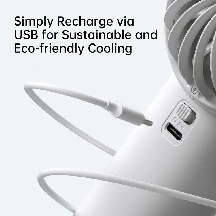 JisuLife Life4 Handheld Portable Small Rechargeable Fan, Battery Capacity: 5000mAh Gray