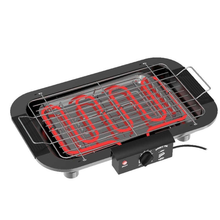 1800W Electric Grill Home BBQ Grill, UK Plug(Black)