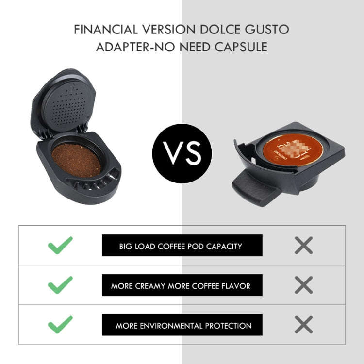 Compatible With Dolce Gusto ICafilas Reusable Coffee Capsule Converter Tray(Black)