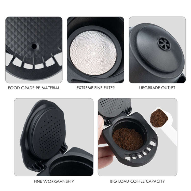 Compatible With Dolce Gusto ICafilas Reusable Coffee Capsule Converter Tray(Black)