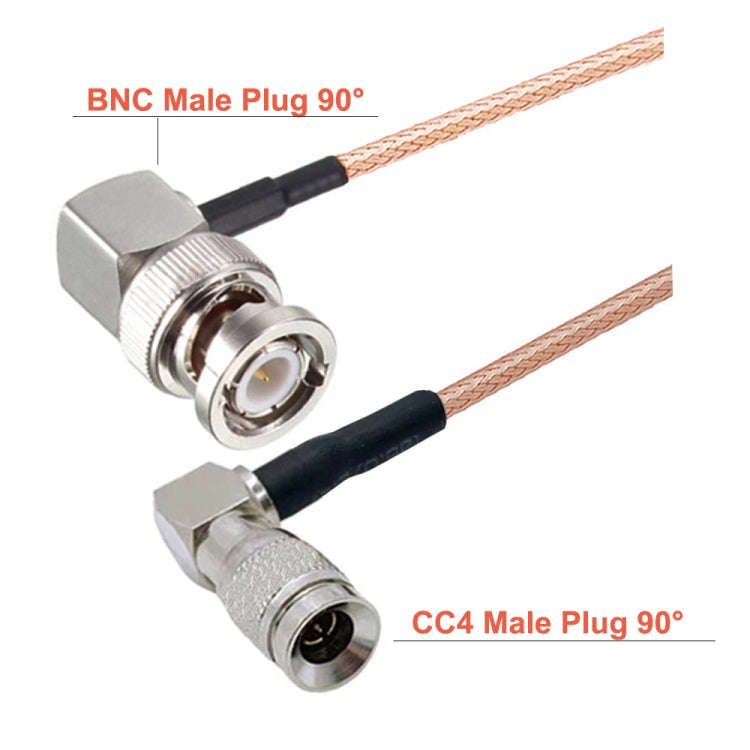 20cm CC4 Male To BNC Male Elbow Connector Cable RG179 Coaxial RF Cable
