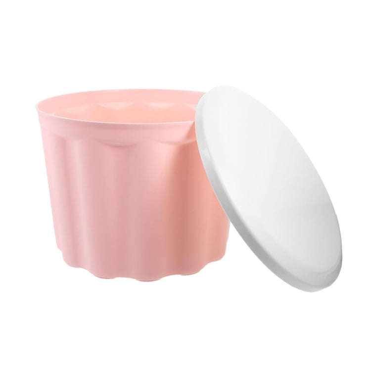 Multifunctional Household Plastic Storage Stool For Sundries Snacks, Color: Small Lotus Pink