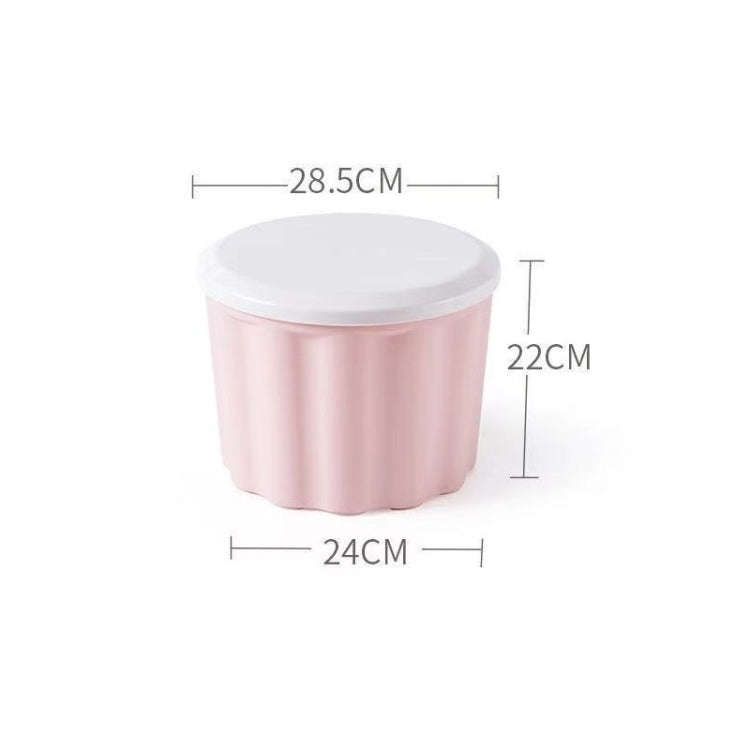 Multifunctional Household Plastic Storage Stool For Sundries Snacks, Color: Small Lotus Pink