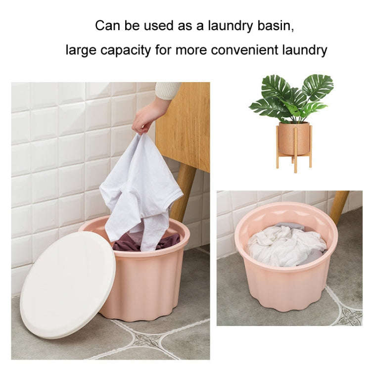 Multifunctional Household Plastic Storage Stool For Sundries Snacks, Color: Small Sky Blue