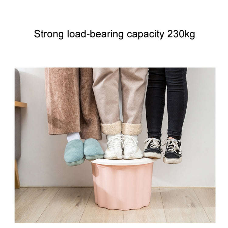 Multifunctional Household Plastic Storage Stool For Sundries Snacks, Color: Small Sky Blue