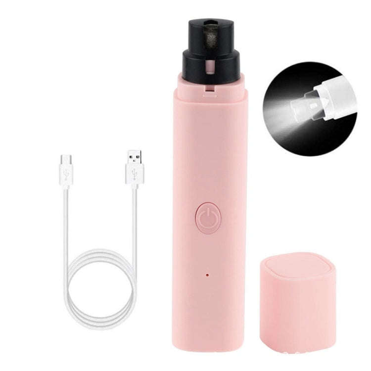 Pet Fully Automatic Nail Grinder With LED Light(2nd Generation Pink)