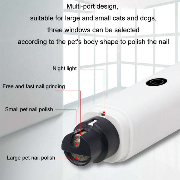 Pet Fully Automatic Nail Grinder With LED Light(2nd Generation Pink)