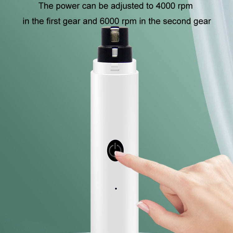 Pet Fully Automatic Nail Grinder With LED Light(2nd Generation White)