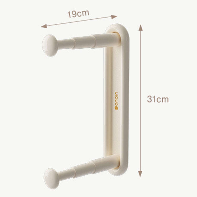 Retractable Clothes Rack Organizer Multifunctional Household Hole-Free Balcony Storage Shelf(Ligh...
