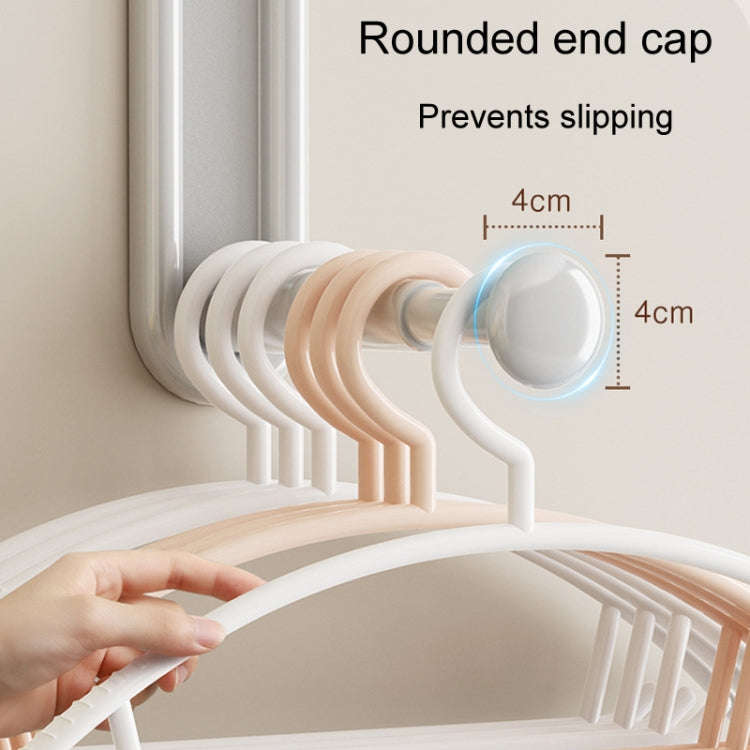 Retractable Clothes Rack Organizer Multifunctional Household Hole-Free Balcony Storage Shelf(Ligh...