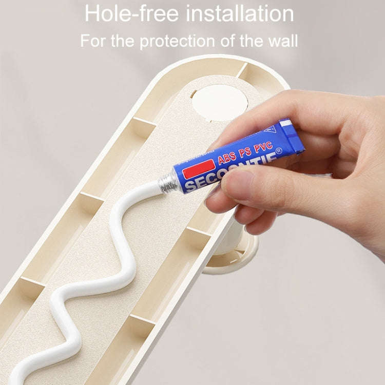 Retractable Clothes Rack Organizer Multifunctional Household Hole-Free Balcony Storage Shelf(Ligh...